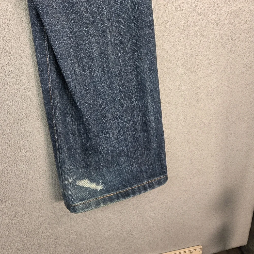 Levi's Jeans Mens Blue Denim Selvedge‎ Straight Leg Two Horse Fits 30x34 Altered